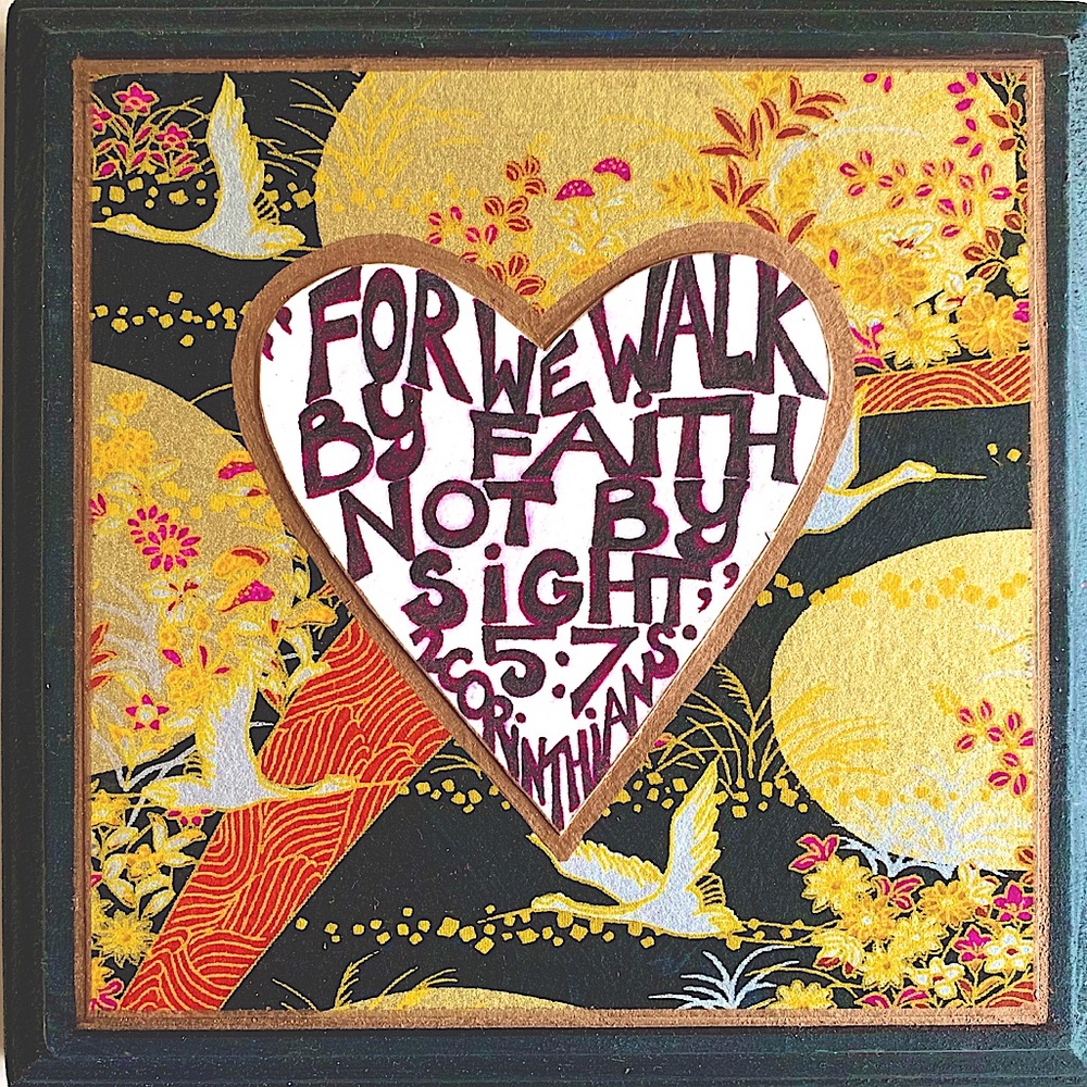 One of a kind handmade scripture art